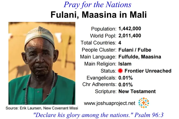 Prayer card for the Maasina Fulani people of Mali