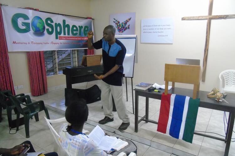 Teaching session at GoSphere inter-denominational youth event Teaching session at GoSphere inter-denominational youth event
