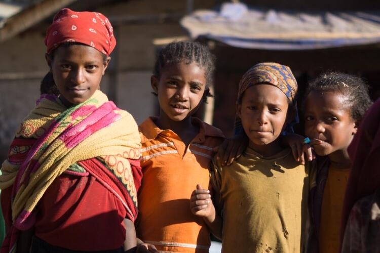 Group of young girls in Oromia, Ethiopia Group of young girls in Oromia, Ethiopia